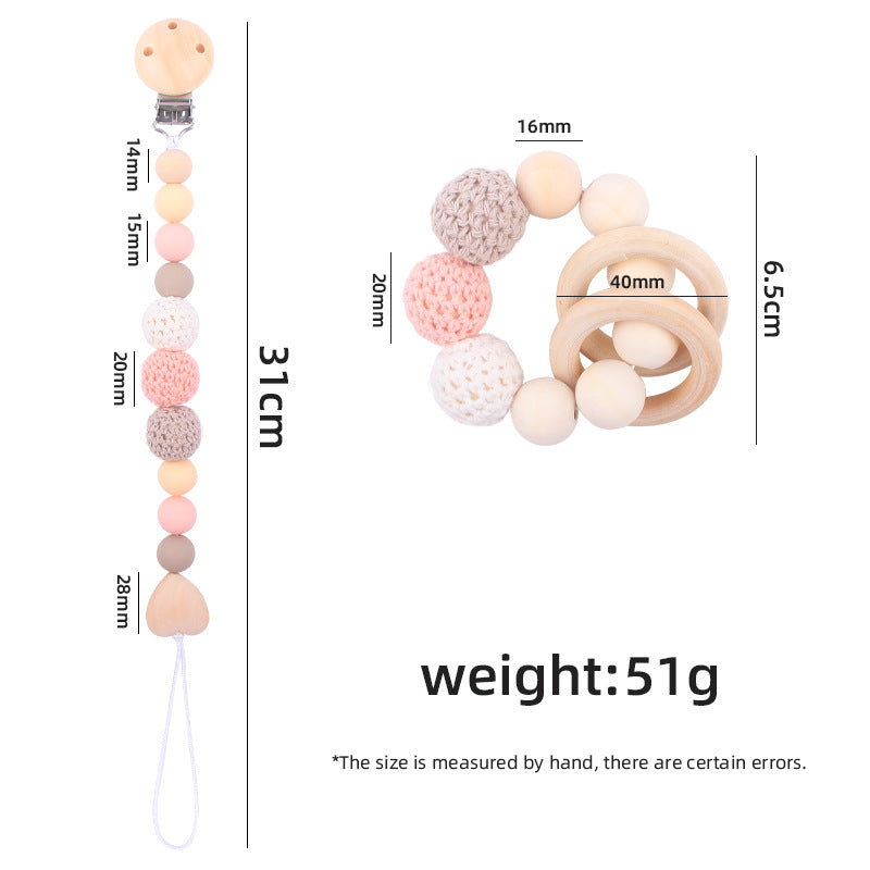 Wholesale DIY Yarn Ball Baby Teether Pacifier Chain